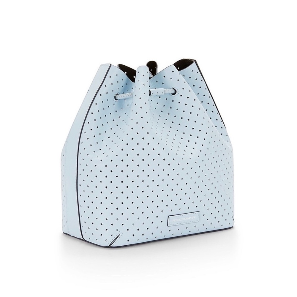 Rebecca Minkoff Star Perforated Bucket Bag in Blue